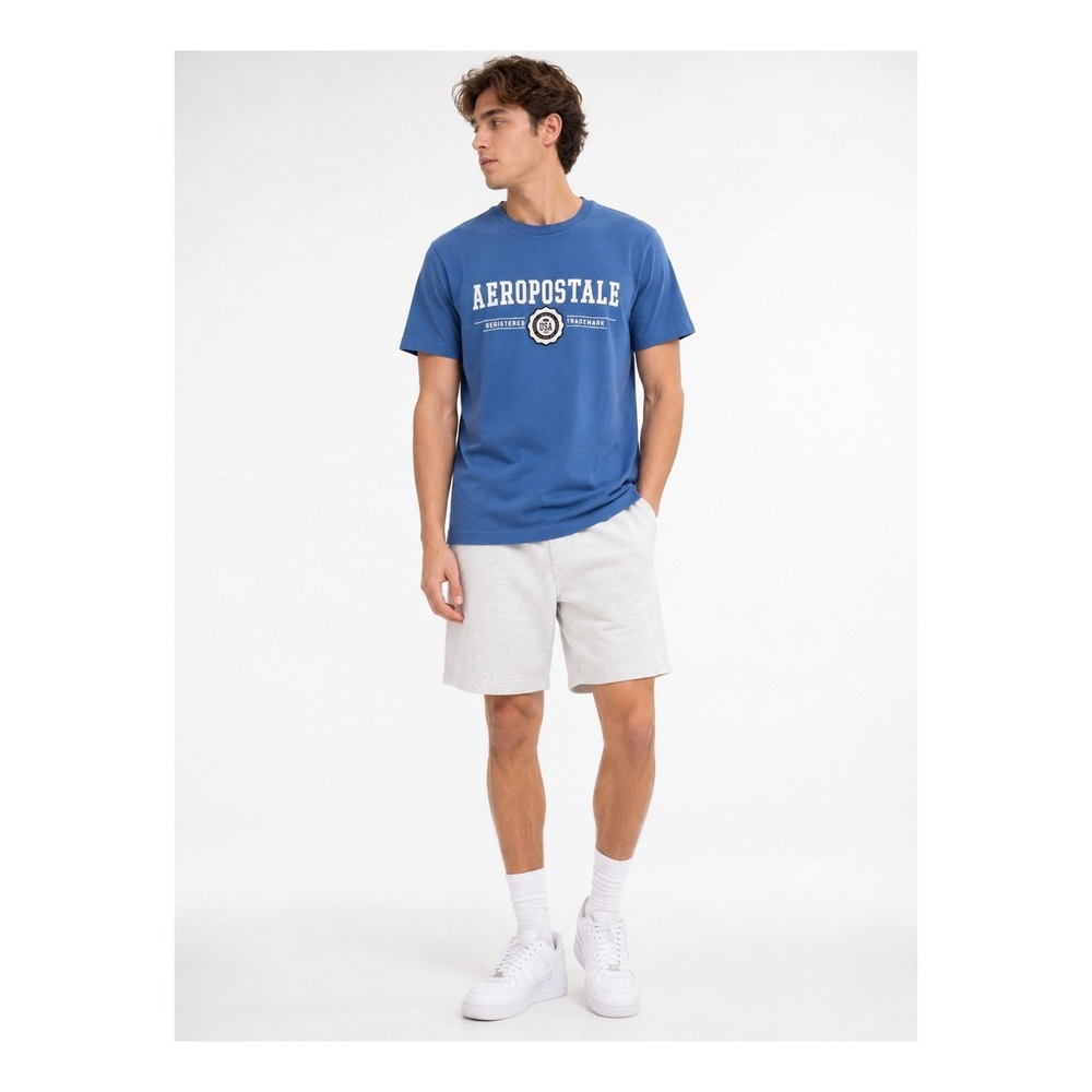 NWT Aeropostale Graphic Logo T-Shirt Men's Size S Blue Short Sleeve Cotton Tee